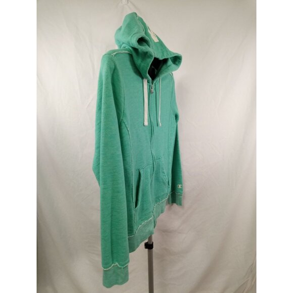 Champion Women's Aqua Distressed Full Zipper Hoodie Edition Size XL - Picture 3 of 8